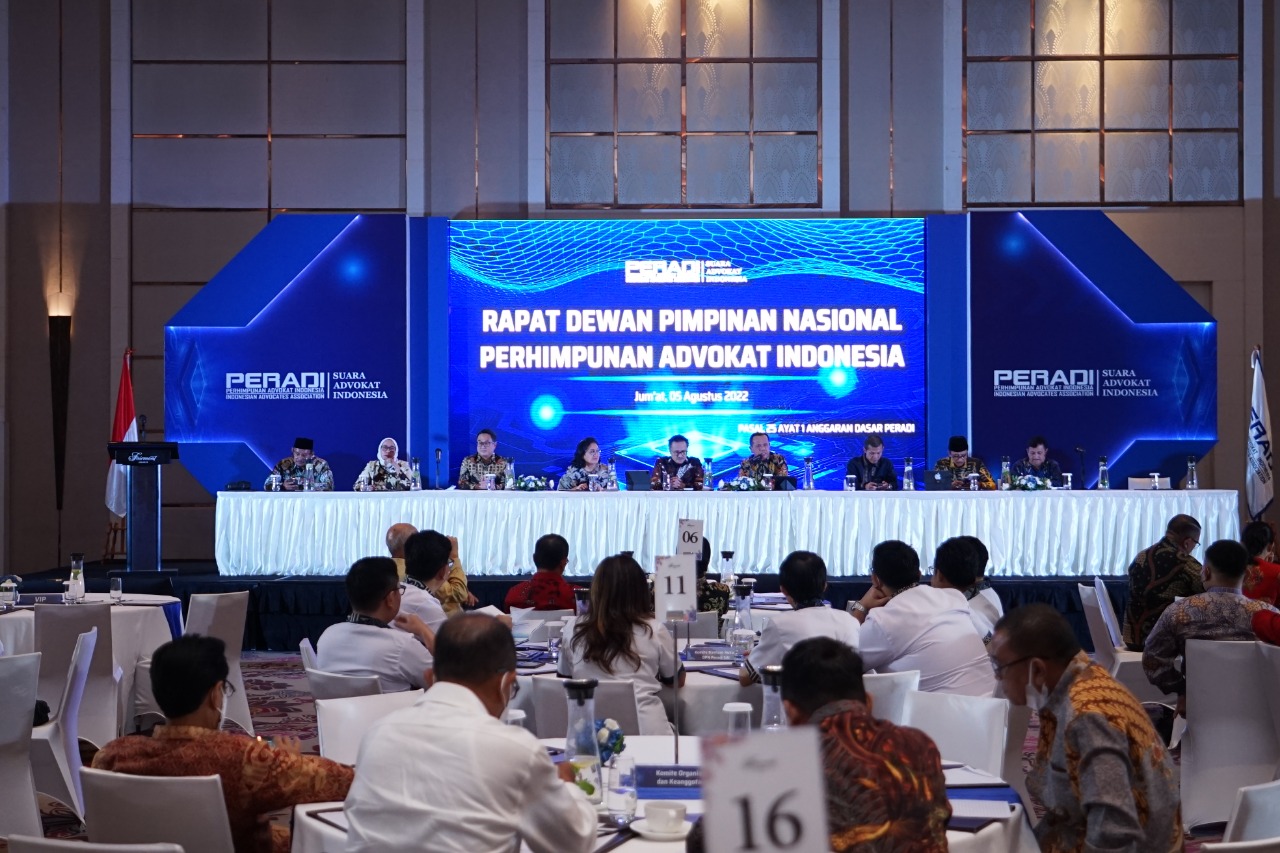 Rapat Dewan Pimpinan Nasional PERADI SAI 2022, (diHotel Fairmont) Jakarta, tanggal 05 Agustus 2022