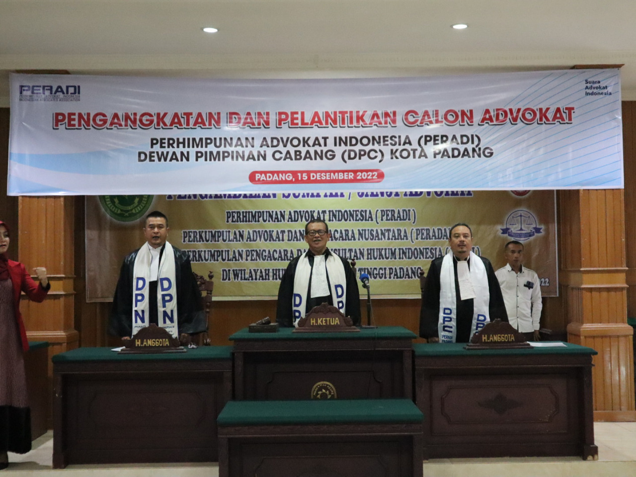 Pengangkatan dan Pelantikan Advokat DPC Padang di Pengadilan Tinggi Padang - 15 Desember 2022