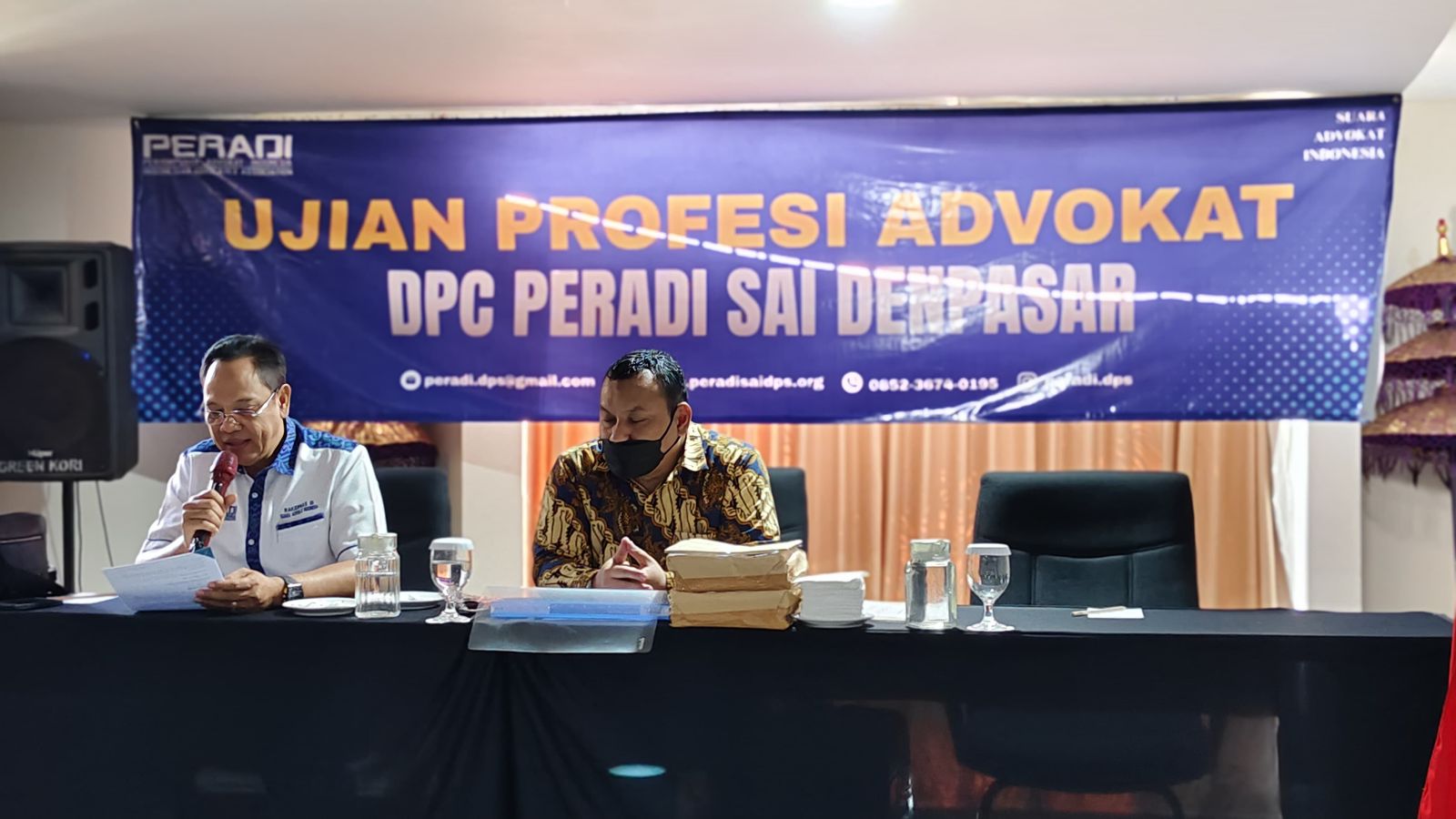 Telah dilaksanakan Ujian Profesi Advokat (UPA) DPC PERADI SAI Denpasar, pada 02 November 2024 di Quest Hotel San Denpasar, dengan Calon Advokat yang ikut serta sebanyak 46 peserta.